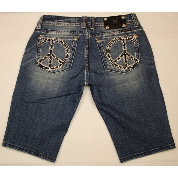 Miss Me Womens Mid Rise Easy Bermuda Embellished Shorts Size 28 JP5091BM - Picture 3 of 9